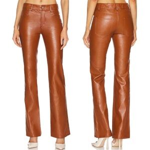 NEW NWOT A.L.C. Freddie Faux Leather Pant In Cognac